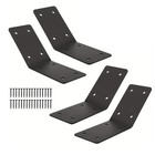 45 Degree Corner Brackets Set of 4 for Gazebo Black Iron Installation Support