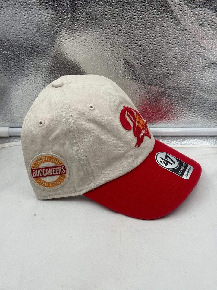 Tampa Bay Buccaneers NFL '47 Marca Retro Natural TT Limpieza Sombrero Ajustable Foto 4 de 4