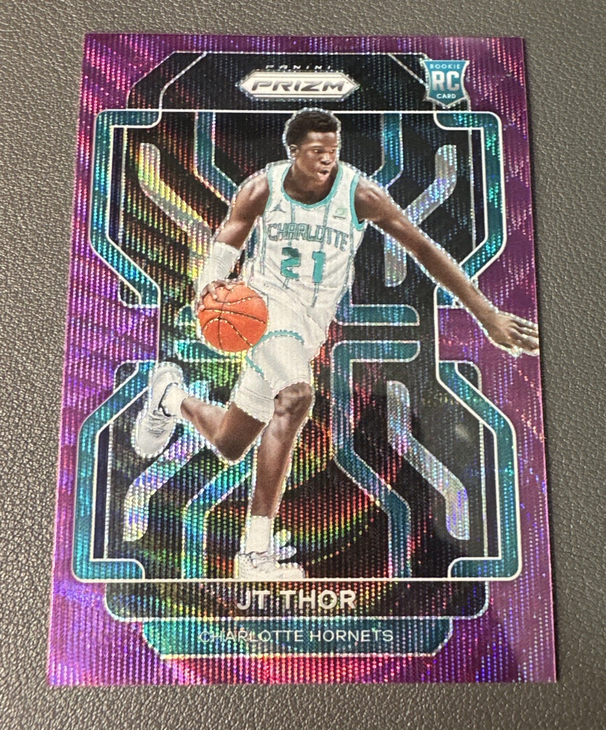 2021-22 Panini Prizm Purple Wave Prizm JT Thor #272 Rookie RC
