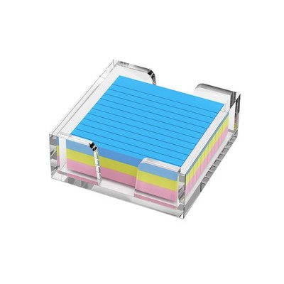 WINFFOR Acrylic Notepad Holder Dispenser - 3x3 in 1-in-1, Crystal Clear 