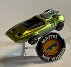 Original 1969 Hot Wheels Redline Car Green PEEPING BOMB w/ Pin   Nice