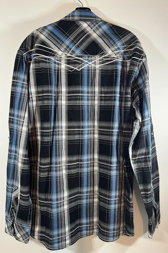 Buckle Black Snap Front Men's Shirt. No. 48. Athletic Fit Western Sz XL - Picture 2 of 10