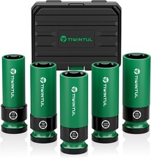 12 Wheel Protector Impact Socket Set 5pcs Non-marring Lug Nut Socket Set Cr-