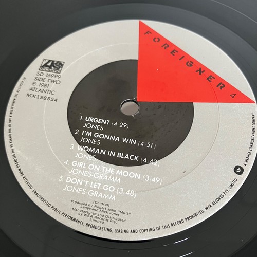 Foreigner Vinyl Record Foreigner 4 LP Plus Inner Sleeve 1981 - Foto 6 di 7