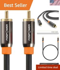 Digital Audio Coaxial Cable 24K Gold Plated Connectors S/PDIF RCA Male to ...