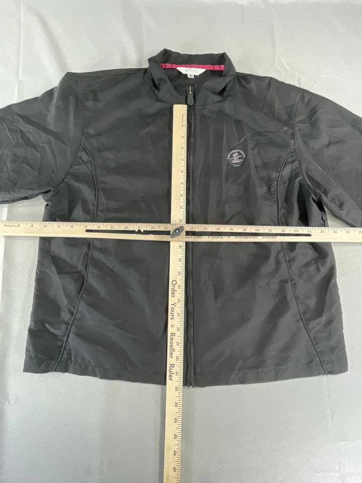 Chaqueta Monterey Club Para Hombre XL Negra Palm Desert Greens C.C. Cortavientos de golf Foto 3 de 4