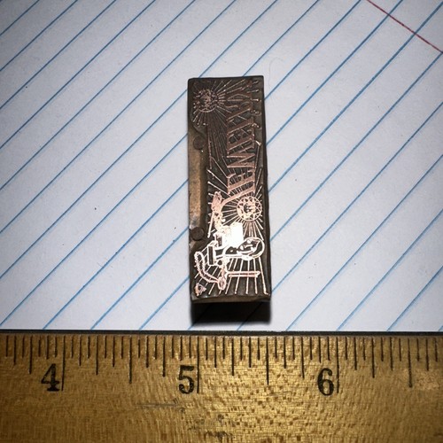Print Block “ JEWELRY “ Nice Image!! Copper Face - Picture 6 of 7