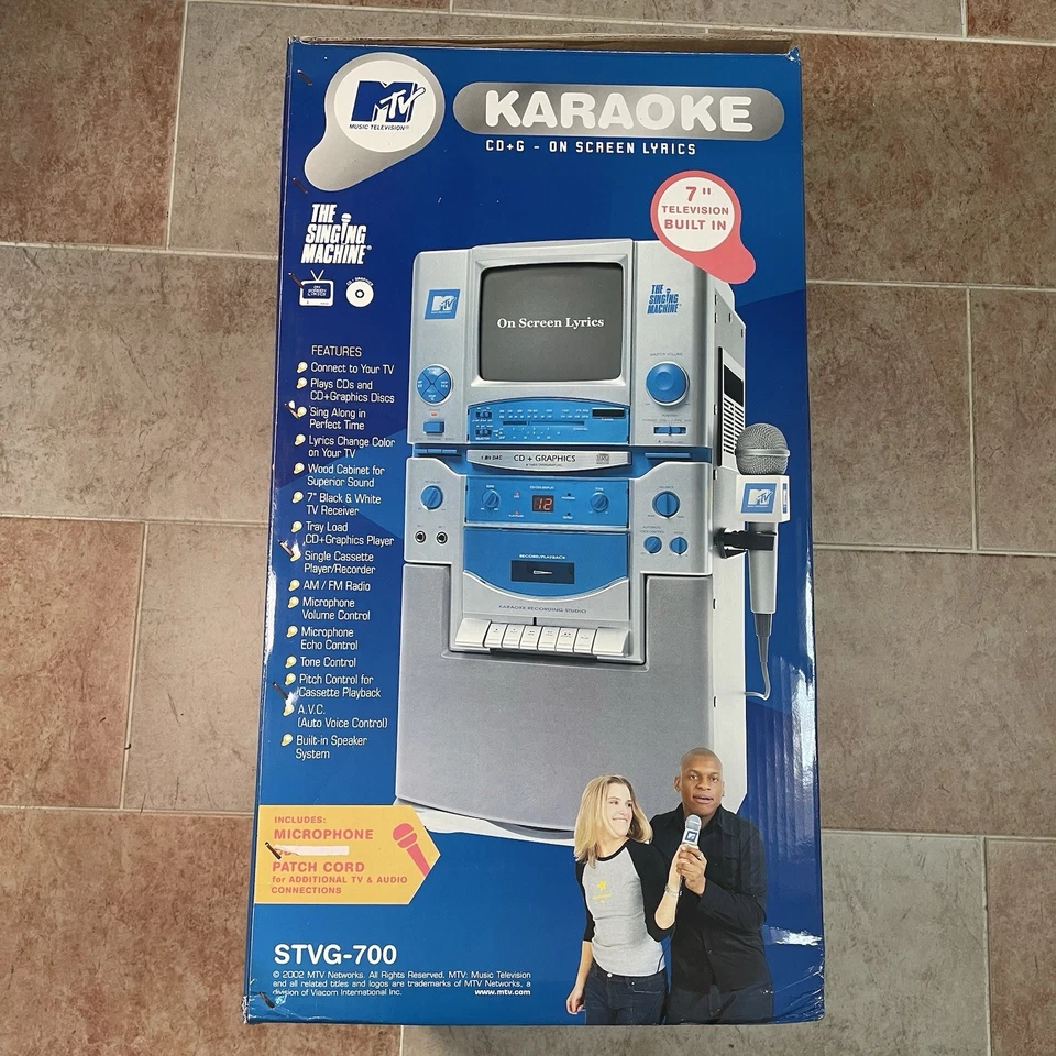 BRAND NEW The singing machine karaoke tv MTV 2002 Vintage STVG-700 (DHL/FedEx) - Image 4 of 4