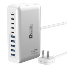 USB C Charger Hub 450W, 10 Ports Charging Station for Multiple Devices, Type ...