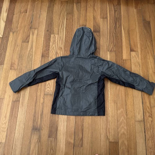 Columbia Glennaker Hooded Rain Jacket Windbreaker Shell Gray Boys Size XXS 4-5 - Picture 5 of 6