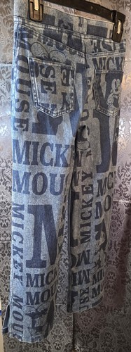 Disney H&M-Girl's blue mickey mouse stretch jean legging size 10 - Picture 4 of 6
