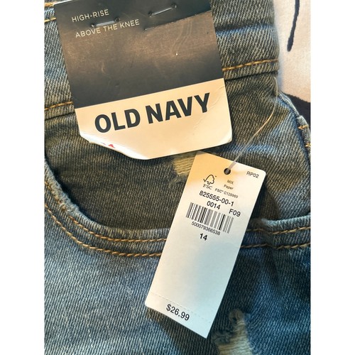 NWT Old Navy Girls Cuffed Denin Shorts and Stripe Tank Top Sz: Shorts 14 Top XL - Picture 3 of 5