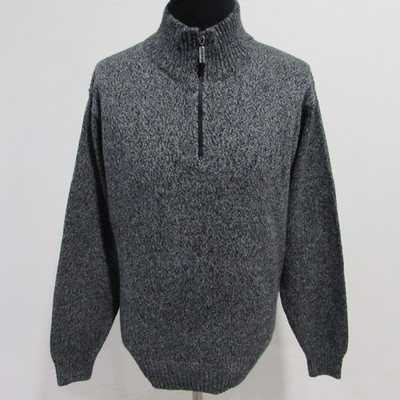 NEW SENSATION Quarter Zip Neck Jumper Wool Blend Chest 40/42 Size L SKU Y13065