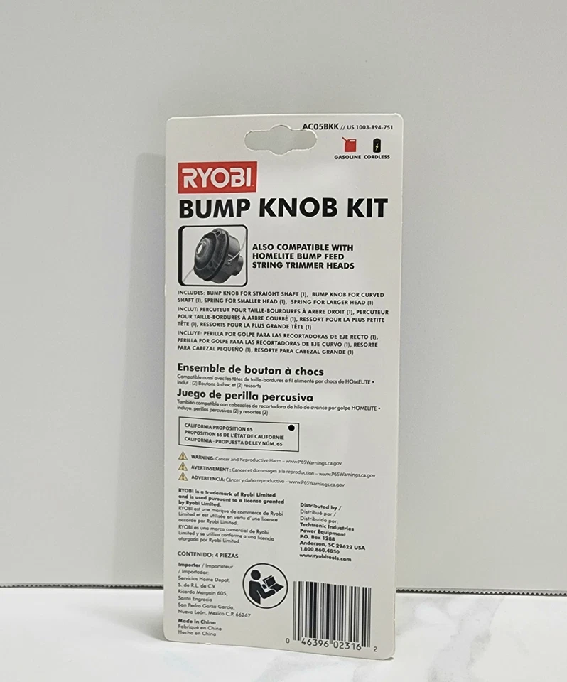 RYOBI Replacement Bump Knob Kit Also Compatible Homelite Bump Feed - Image 2 of 2