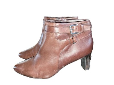 Lauren Ralph Lauren Nara Brown Ankle Boots Size 7.5B