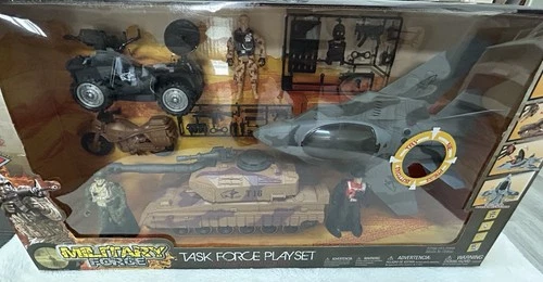 NEW HUGE JUDA MILITARY TASK FORCE PLAY SET  FIGURES WARPLANE ARMORED VEHICLES