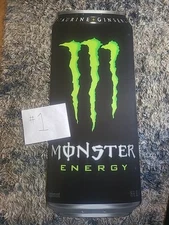 MONSTER ENERGY DRINK POLE SIGN - 53" tall X 22" wide