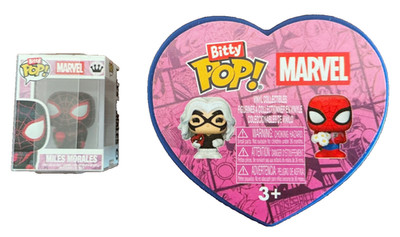 Funko Bitty POP Miles Morales aus Marvel Spiderman Valentine Herz
