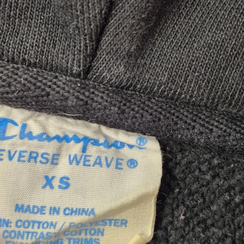 Champion Hoodie Womens Size S Black CROPPED Pullover Jumper Fleece Comfort - Picture 4 of 7