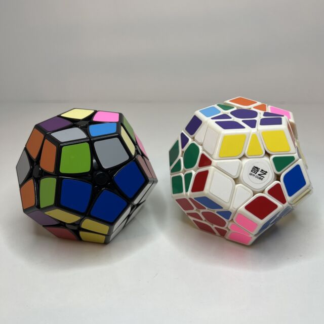 Set Of Two 12 Sided Speed Cube Magic Twist 3D Puzzle Brain Teaser QiYi