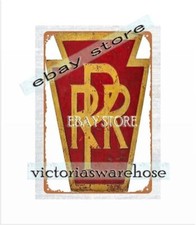 RAILWAY TRAIN PENNSYLVANIA RAILROAD metal tin sign artistic wall hangings
