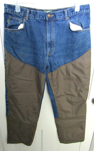 Cabelas Brush Pants Jeans Mens Size 38X30 Blue Hunting Briar Reinforced Outdoors