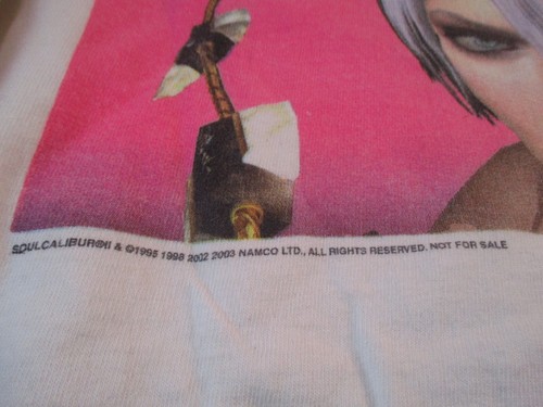 Ivy Soul Calibur II Xbox 360 PS2 Gamecube Namco 2003 Promo White T-Shirt XL - Picture 6 of 6