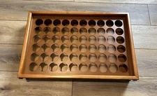 Allspice Wooden Spice Rack ONLY For 60 4oz Jars Walnut 25x16x4.5”