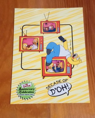 THE SIMPSONS ANNIVERSARY CELEBRATIONS 2000 CARD DEKADE OF D'OH!  #4 HALT HOCH SEHR GUTER ZUSTAND 