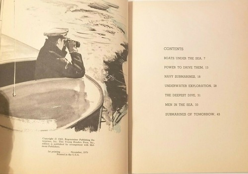ABOUT SUBMARINES CARLISLE 1970 HISTORY NAVY MILITARY ILLUSTRATED VINTAGE PB - Imagen 2 de 4