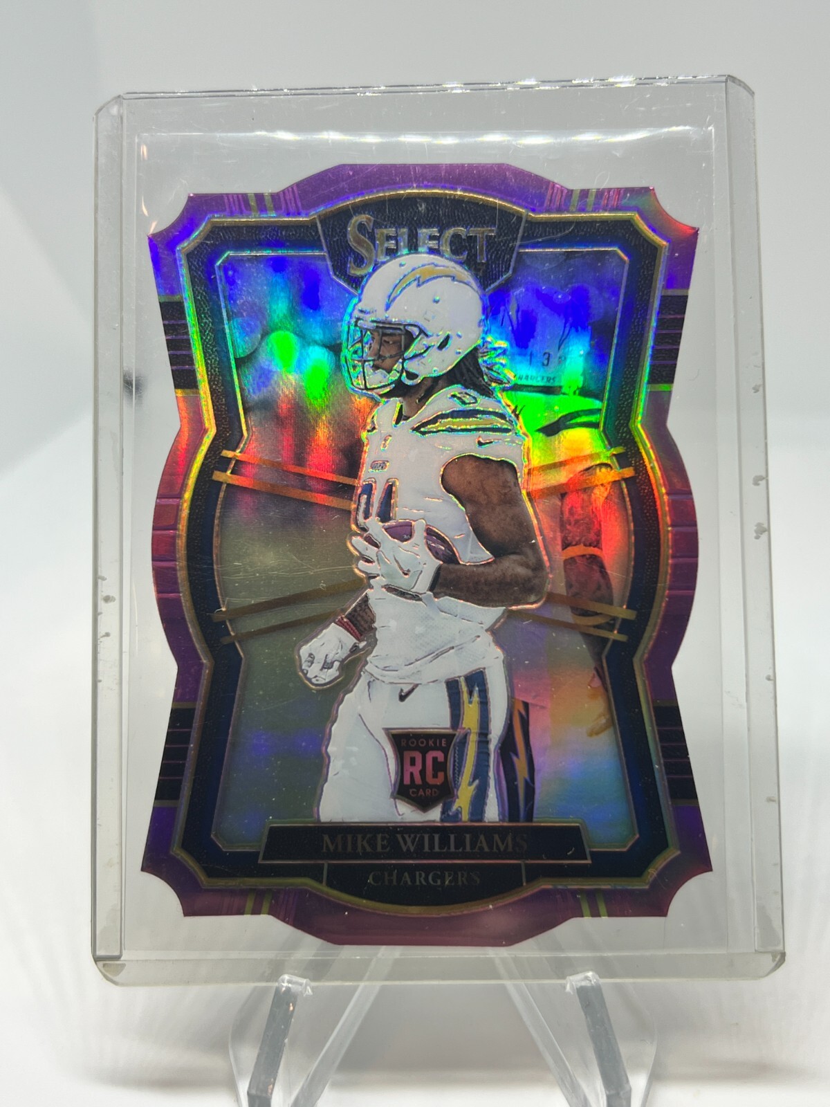 2017 Select Premier Level Die-Cut Purple Prizm /75 Mike Williams #138 Rookie RC
