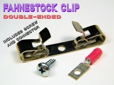 FAHNESTOCK CLIP, DOUBLE-END, PLATED NONFERROUS METAL, LARGER, FREE HARDWARE