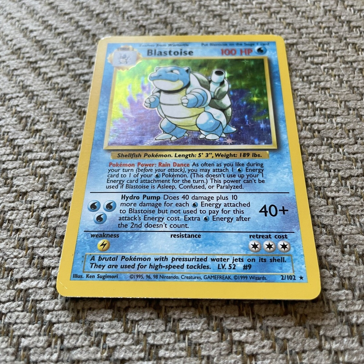 ポケモンカードゲーム Blastoise 2/102 Base Set Pokemon TCG BLASTOISE 2/102 Holo Rare Base Set Spanish Pokemon Card Light Play