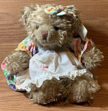Russ Berries Brittany 13" Plush Teddy Bear In Spring Floral Dress Stuffed Animal