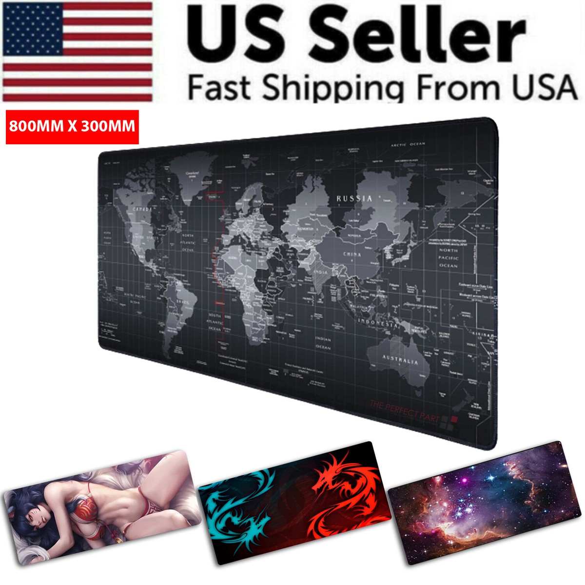 Extended Gaming Mouse Pad Desk Keyboard Mat Large Size 800MM X
