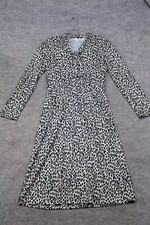 Blair Dress Size Small S Leopard Vintage 80s Tie Front Animal Print