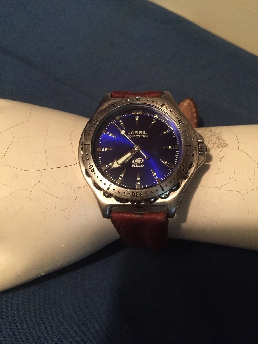Mens Fossil Blue 50 Meter Watch