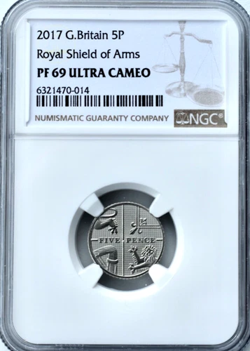 2017 5p Proof NGC PF69 Great Britain Royal Mint  Five Pence Great Britain