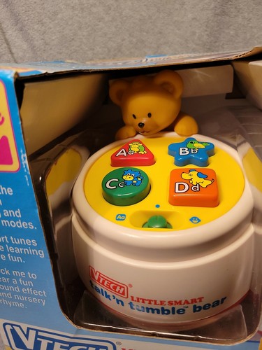 Vintage Vtech Little Smart Talk N Tumble Bear Learning Toy Baby ABC - Picture 2 of 9