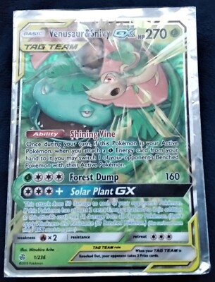 Venusaur und Snivy GX Tag Team 1/236 ULTRA RARE GUTER ZUSTAND