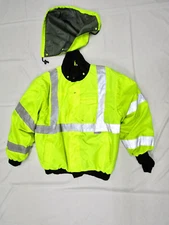 OccuNomix LUX-ETJBJ-YM Bomber Safety Jacket (Medium) with Removable Fleece Liner