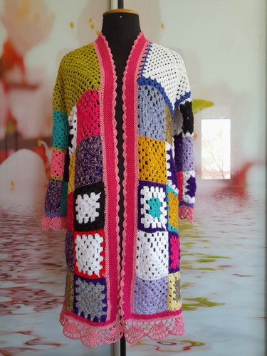 Patchwork jacket granny square cardigan 