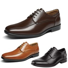 Men Oxford Shoes Square Toe Lace up Formal Dress Shoes Wedding Shoes