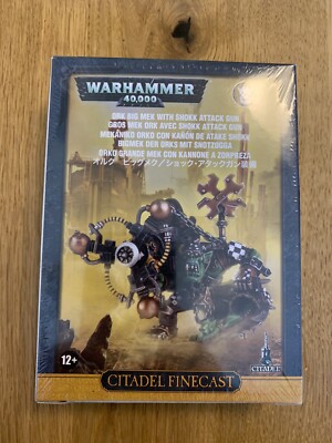 Warhammer 40K - Orks - Big Mek m. Shokk Attack Gun / Snotzogga - Finecast - NEU