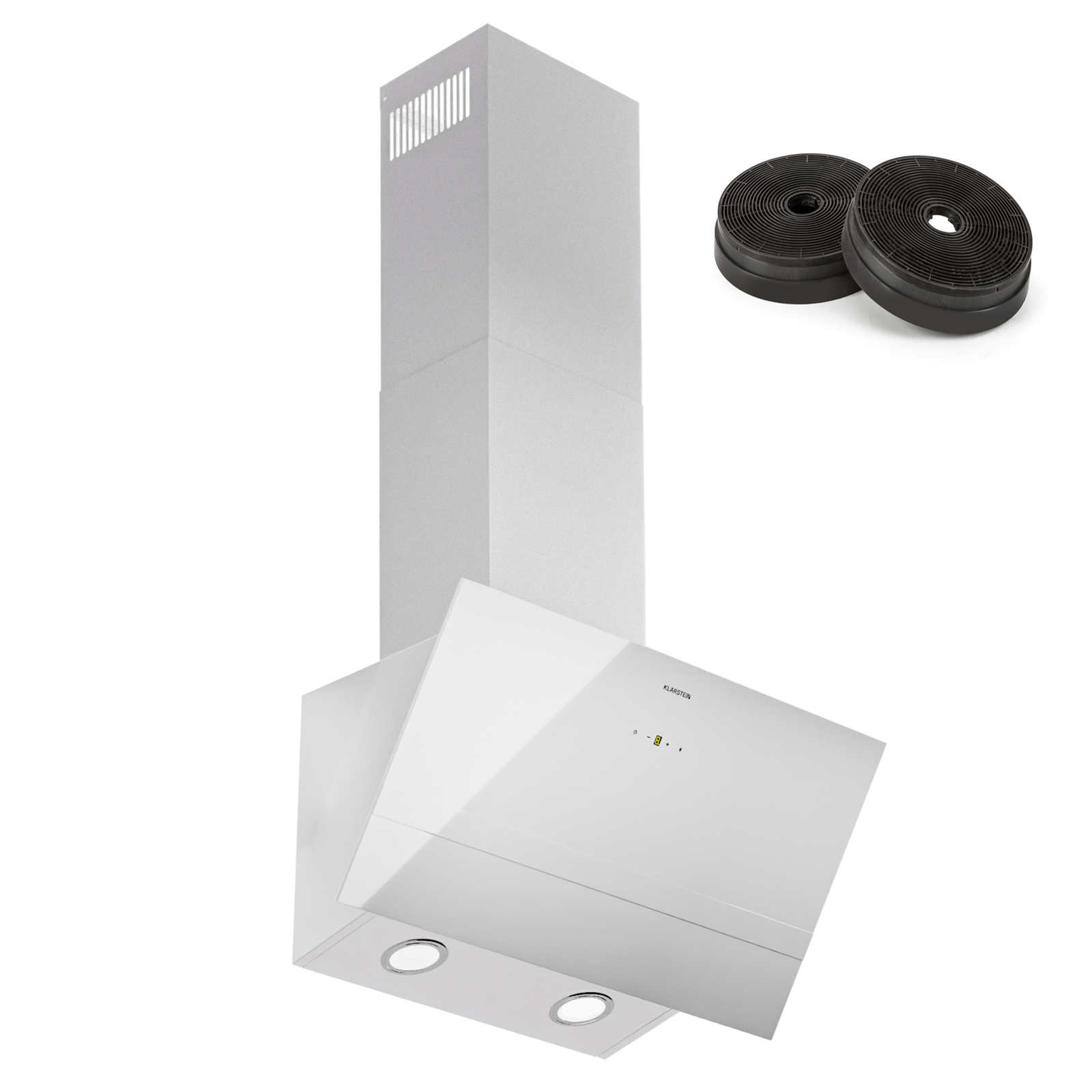 Cooker Hood 60cm Angled Extractor Fan Chimney Hood Kitchen Stainless ...