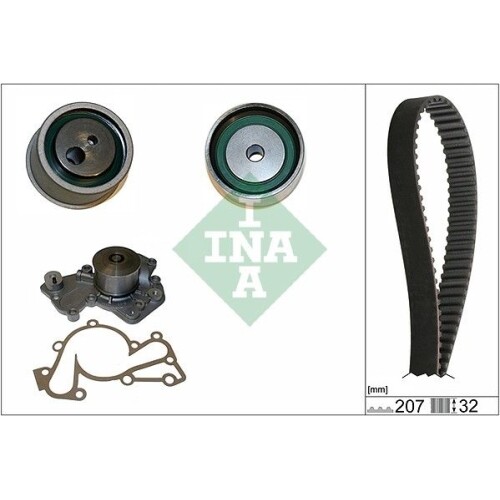 INA 530 0012 30 Pompe à Eau + Kit Courroie De Distribution Pour Peugeot 206 Citroën Saxo