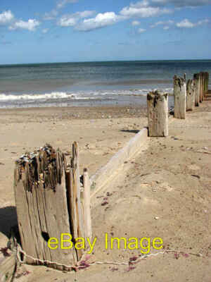 Foto 6x4 Skelett einer Groyne Winterton-on-Sea nur eine Handvoll getragen um 2008