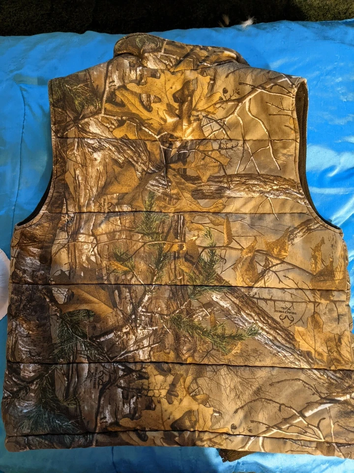 Realtree Camouflage Vest Mens Size M 38/40 Hunter Trees Brown Lined - Image 4 of 4