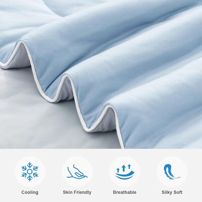 Large cool comforter,cool touch fabric absorbs body heat,double-sided cooldesign