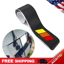 Bumper Rear Car Trim Protector Tricolor Strip Trunk Guard Sill Scratch Pad Cover